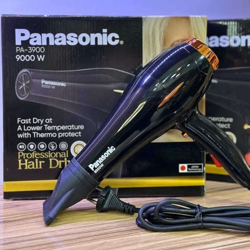 سشوار حرفه‌ای پاناسونیک مدل PA-3900 طرح ۹۰۰۰ وات | موتور سنگین، باد سرد و متمرکزکننده