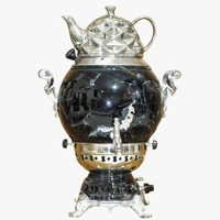 سماور سه کاره طرح سنگ آبکاری PVD | سماور، کتری روگازی و اجاق سفری