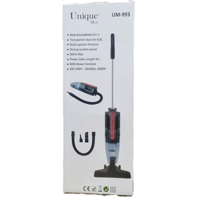 جاروبرقی عصایی یونیک مدل UM-993 با توان ۱۰۰۰ وات