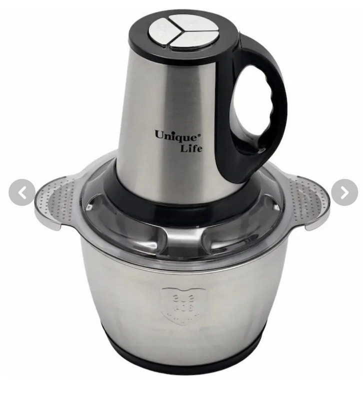 خردکن یونیک لایف ۳٫۳ لیتری کاسه استیل ۱۸۰۰ وات با ۶ تیغه و موتور تمام مس