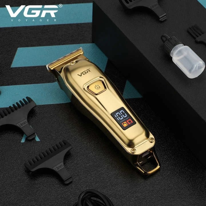 ماشین اصلاح موی سر و صورت وی جی آر مدل V-965 | خط زن شارژی با تیغه استیل