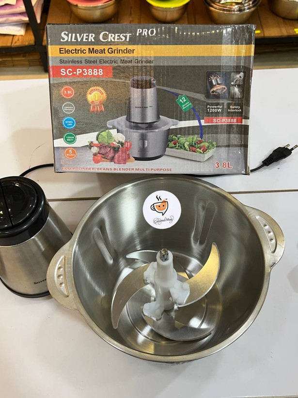 خردکن برقی سیلور کرست مدل SC-P3888 توان ۱۲۰۰ وات ظرفیت ۳.۸ لیتر